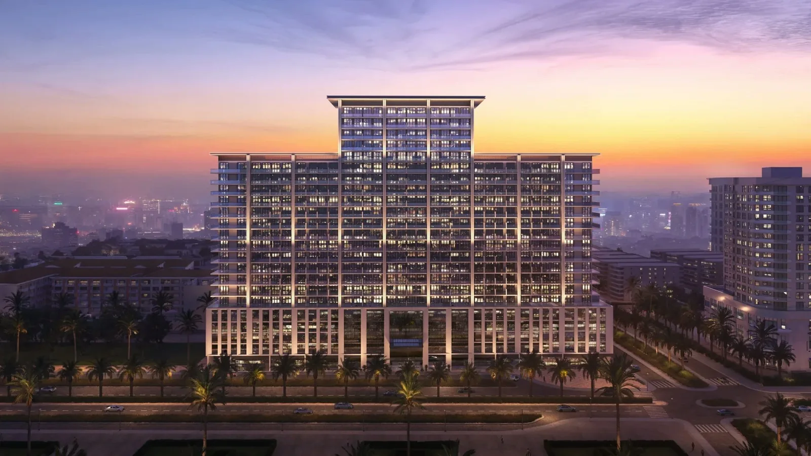 Developer illustration of Binghatti Amberhall.