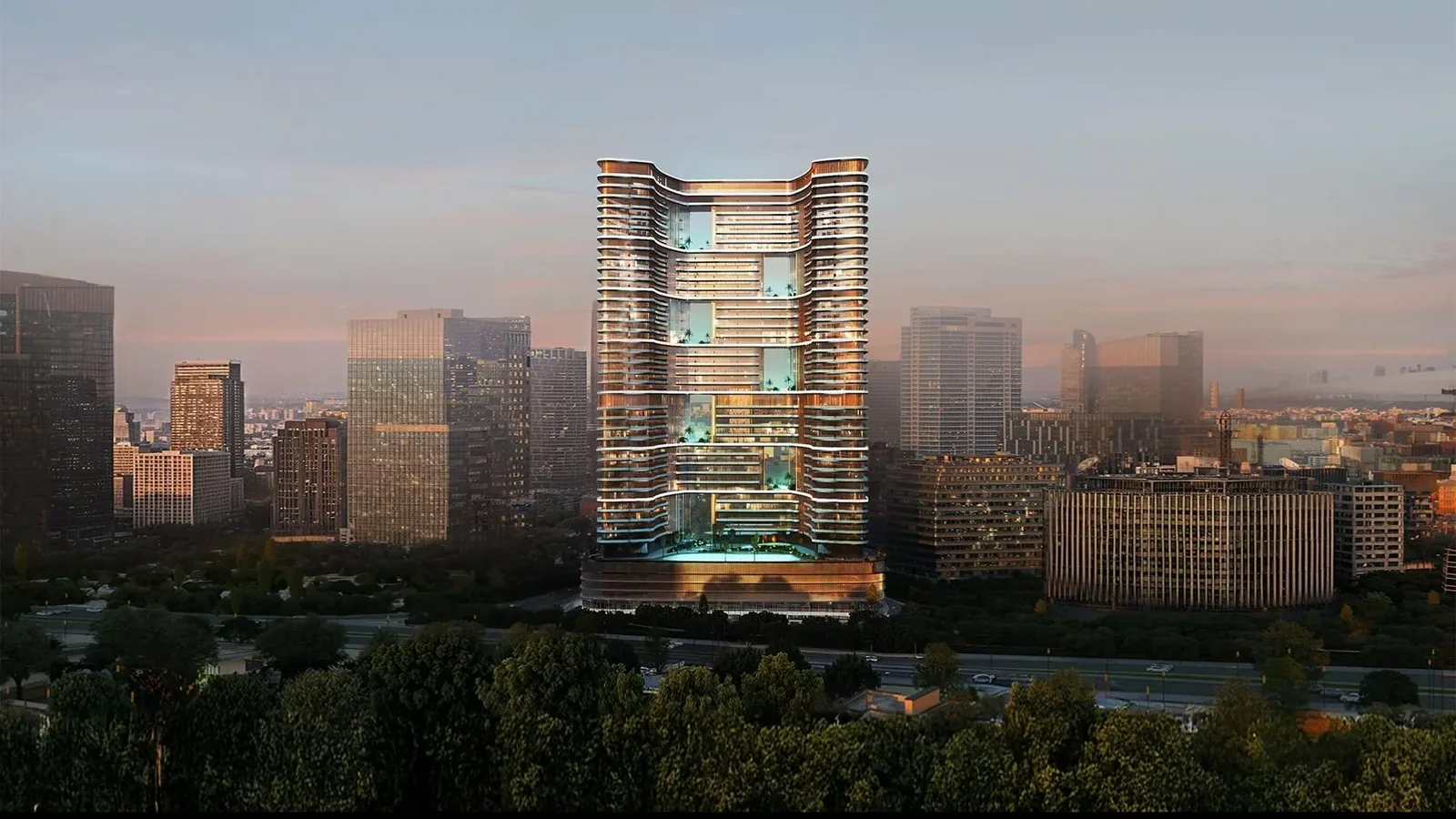 Developer illustration of Binghatti Hillviews.