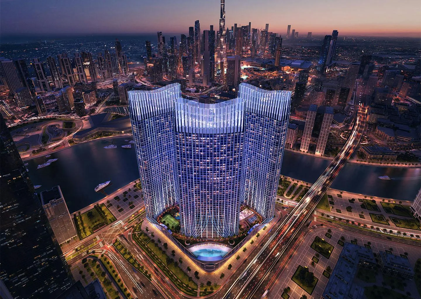 Binghatti Skyrise的开发商效果图。