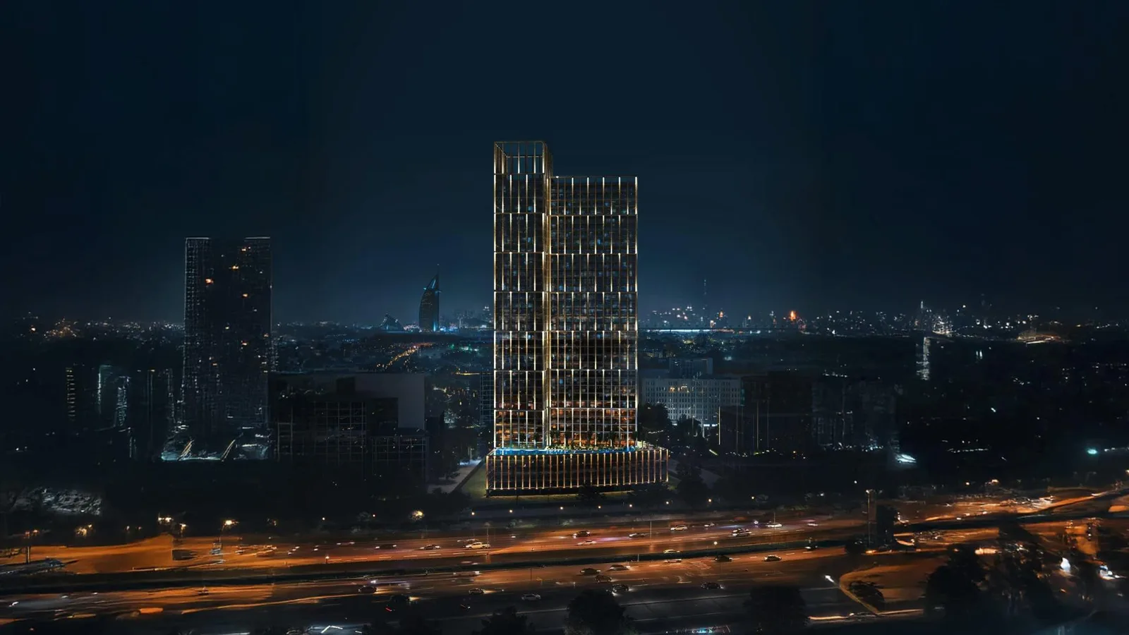 Візуалізація проєкту Binghatti Titania від забудовника.