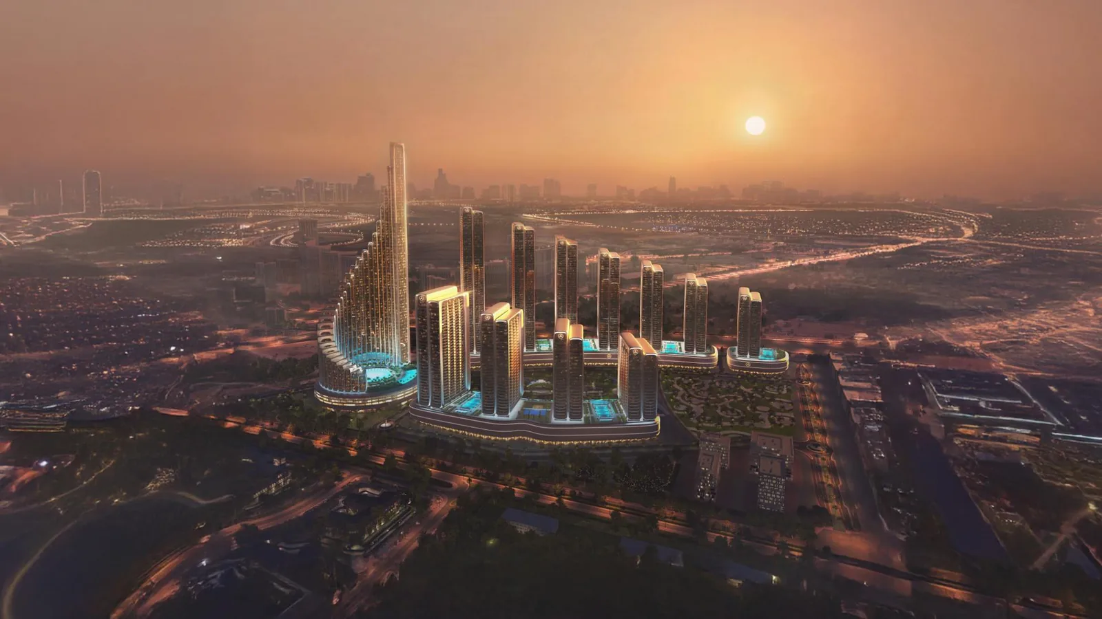 Developer illustration of Mercedes-Benz Places Binghatti City.